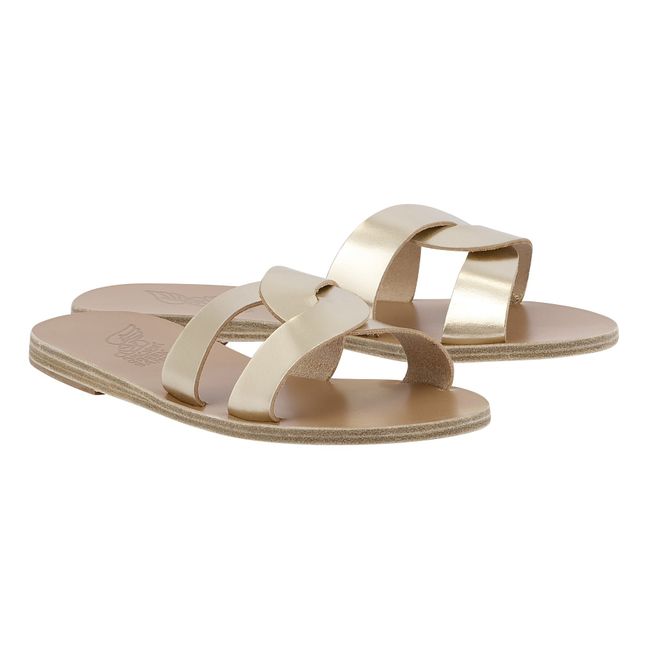 Sandalen aus Leder Desmos - Damenkollektion  | Gold