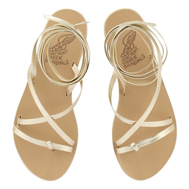 Sandalen aus Leder Morfi - Damenkollektion - Gold