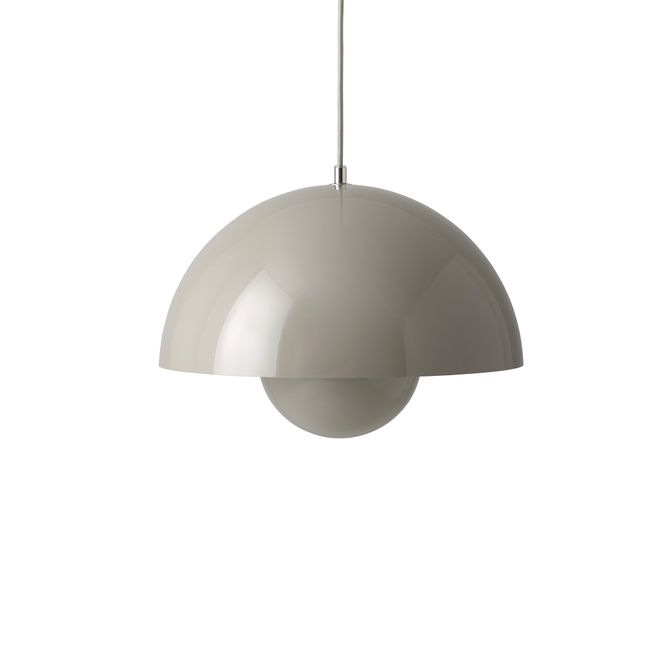 Lampadario Flowerpot VP1, Verner Panton, 1968 | Grigio