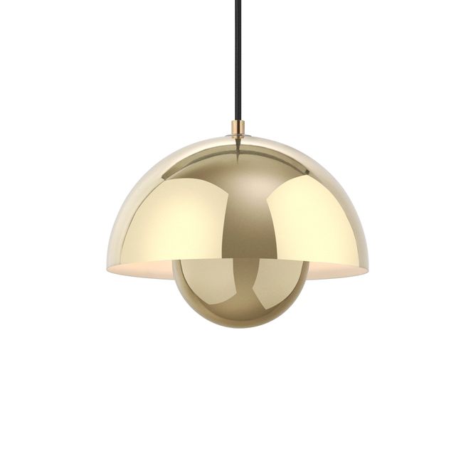 Flowerpot VP1 Pendant Light, design by Verner Panton, 1968 Gold