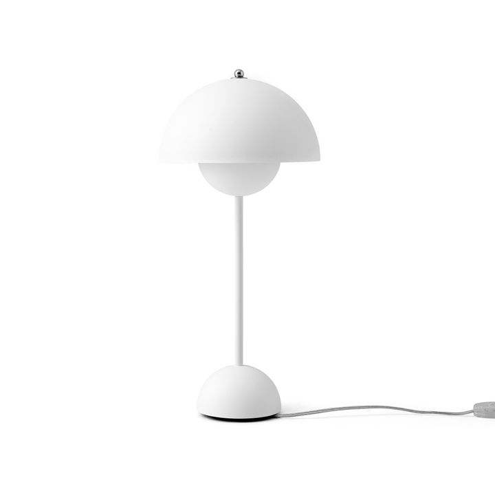 Lámpara de mesa Flowerpot VP3, Verner Panton, 1969 | Blanco- Imagen del producto n°0