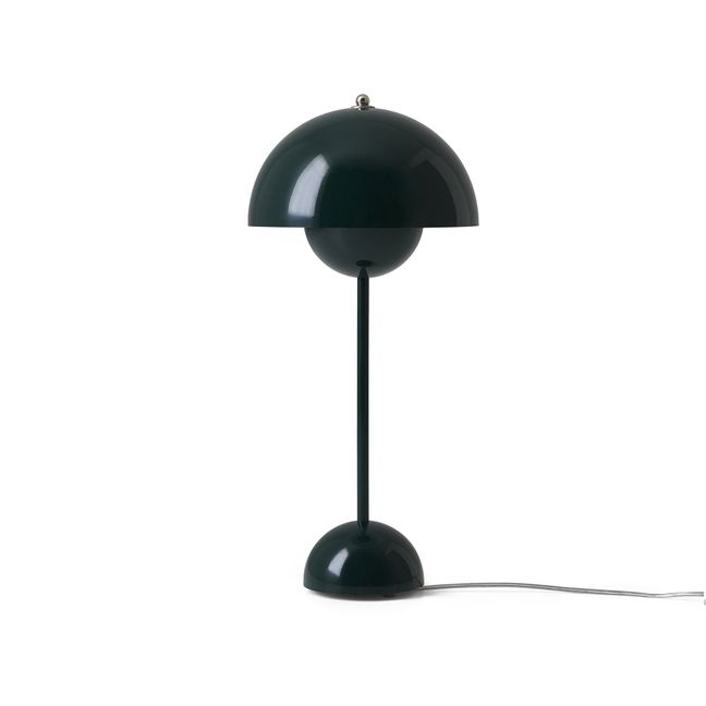 Lámpara de mesa Flowerpot VP3, Verner Panton, 1969 Verde Oscuro