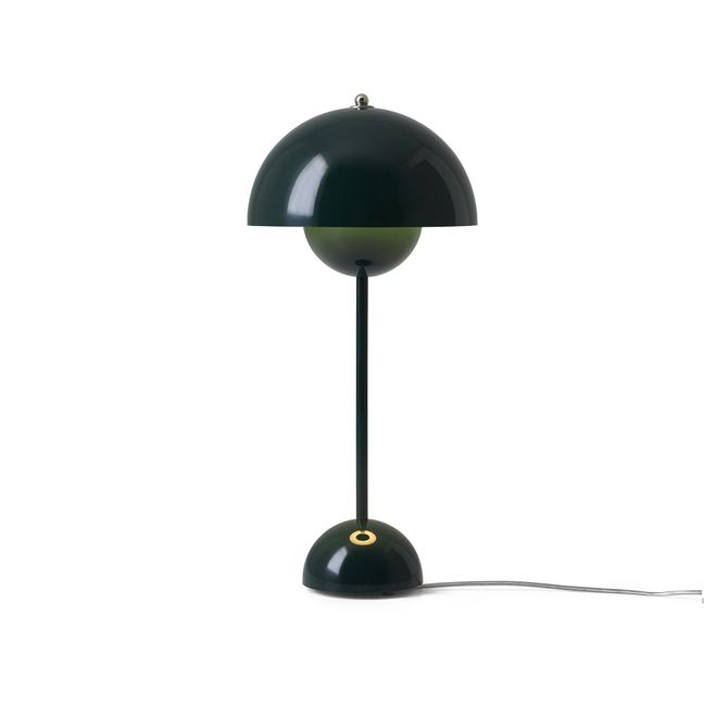 Lampada da tavolo Flowerpot VP3, Verner Panton, 1969 | Verde scuro