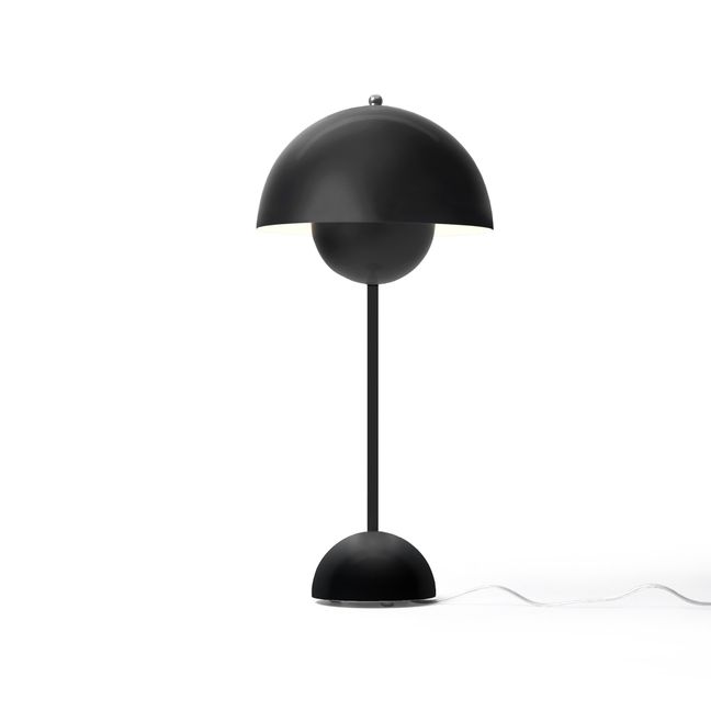Lámpara de mesa Flowerpot VP3, Verner Panton, 1969 | Negro
