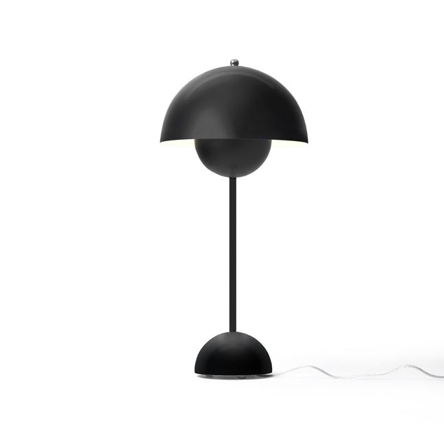 Tischlampe Flowerpot VP3, Verner Panton, 1969 | Schwarz
