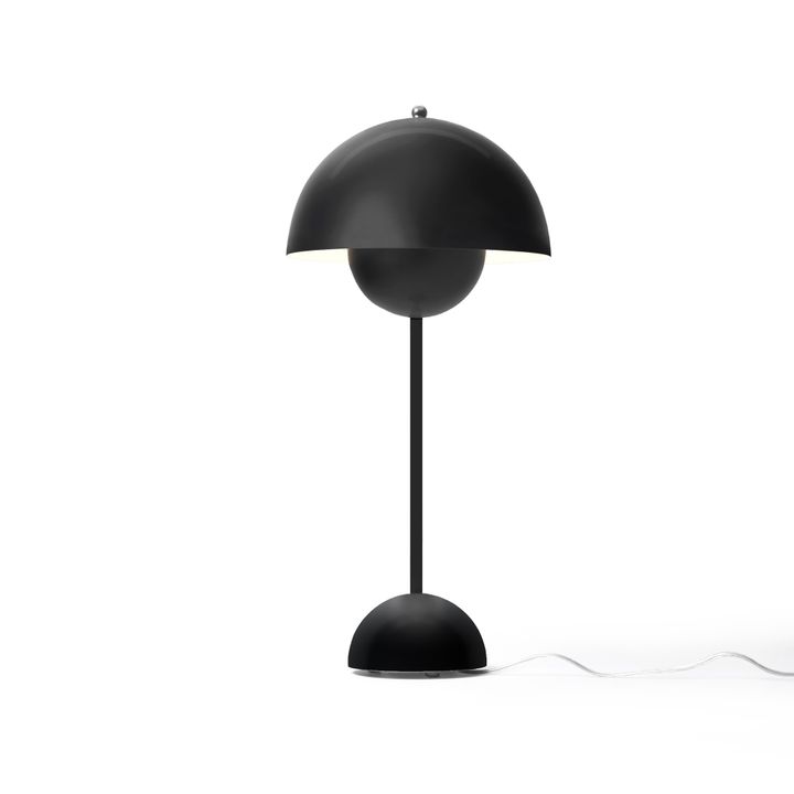 Lámpara de mesa Flowerpot VP3, Verner Panton, 1969 | Negro- Imagen del producto n°0
