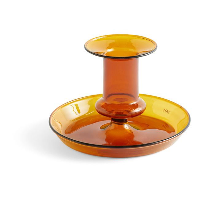 Bougeoir Flare en borosilicate | Ambre
