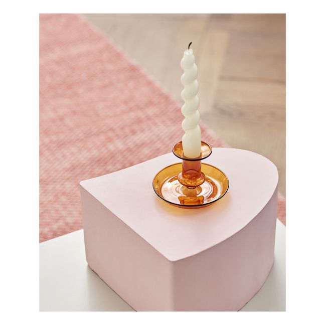 Flare borosilicate candle holder | Amber