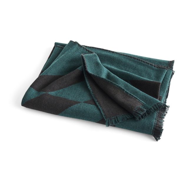 Plaid Star Dark green Hay Design Adult Sleep Well Travel Pillow by HAY
