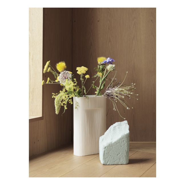 Vase Ridge | Cremefarben
