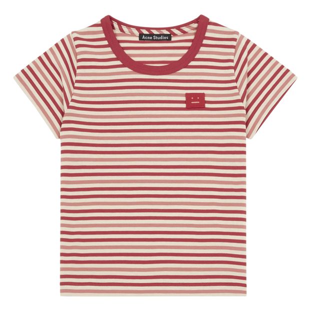 Gestreiftes T Shirt Rot Acne Studios Mode Kind