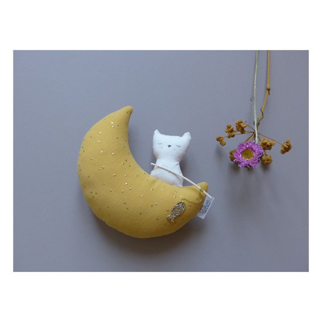 Anatole Cat & Moon Mobile Mustard
