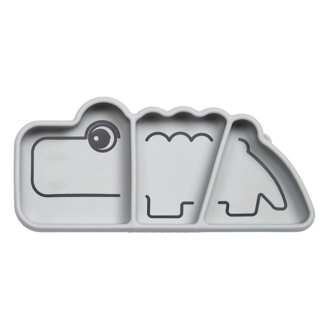 Plato de silicona Croco | Gris