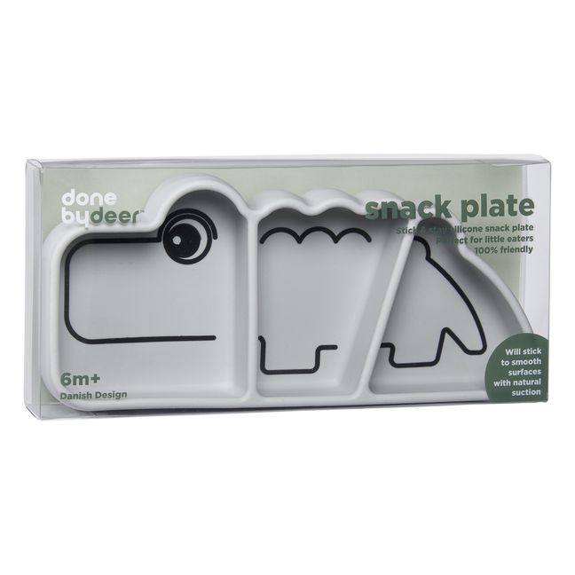 Plato de silicona Croco | Gris