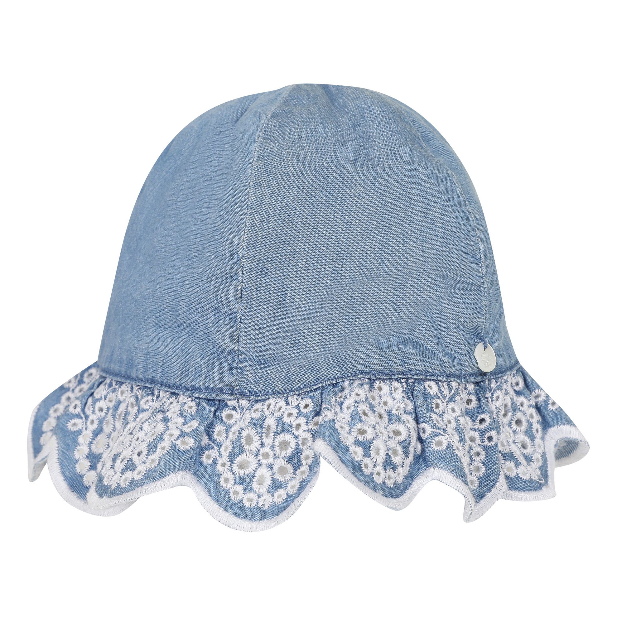 Tartine et Chocolat - Chapeau Chambray Brodé - Fille - Bleu jean