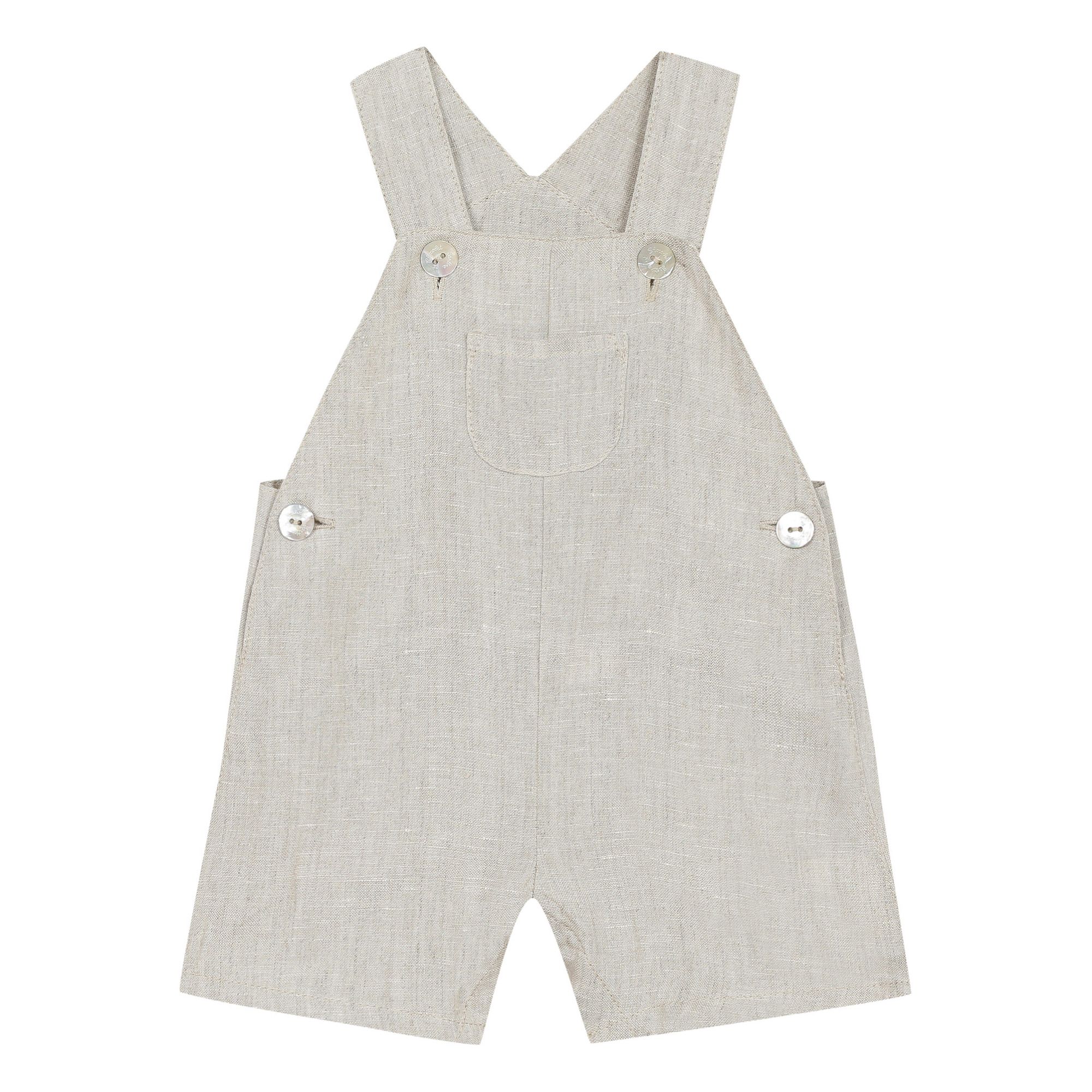 navy linen dungarees