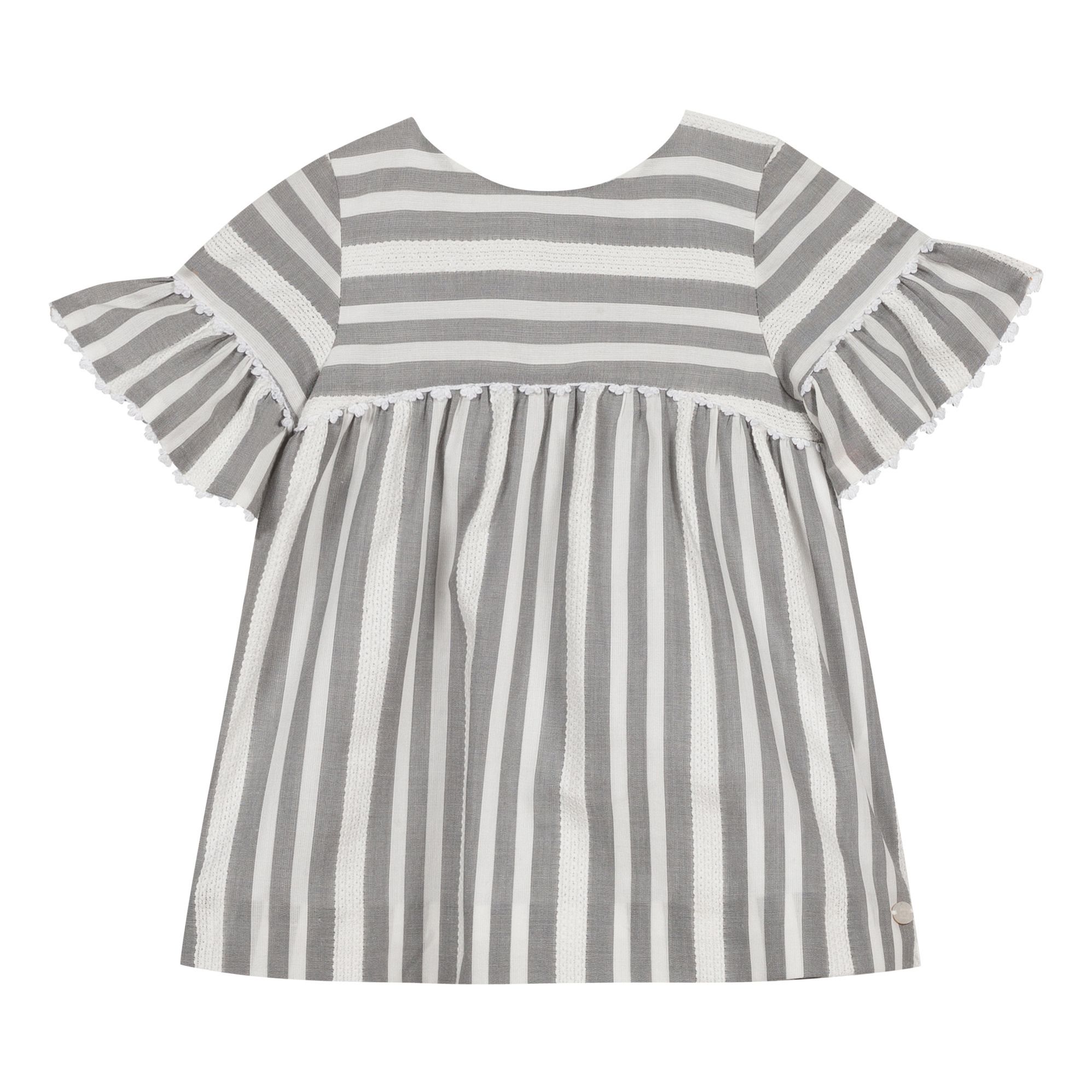 Tartine et Chocolat - Robe Rayée - Fille - Gris