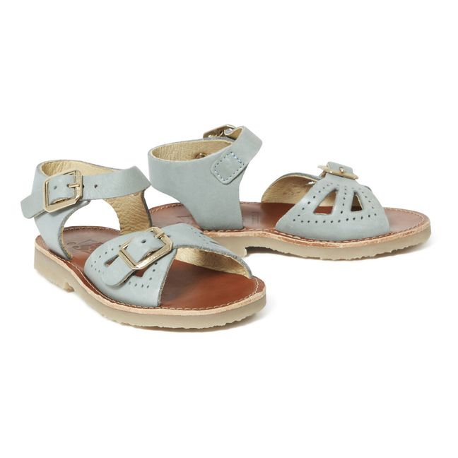 Pearl Leather Sandals | Sage