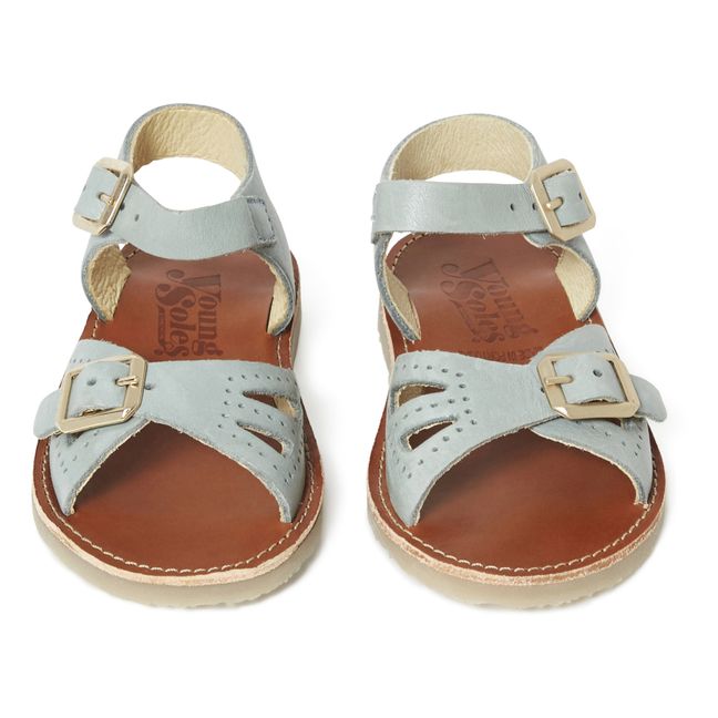Pearl Leather Sandals Sage