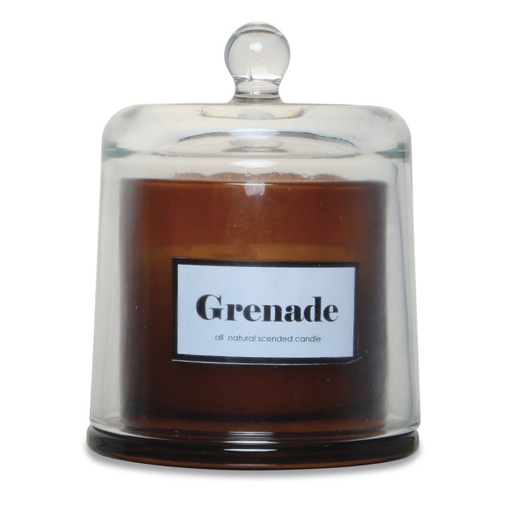 Pomegranate Candle & Cloche | Transparent- Product image n°0