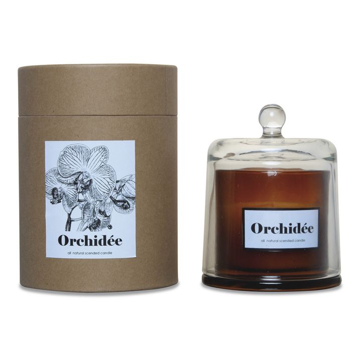 White Orchid Candle & Cloche | Transparent- Product image n°2