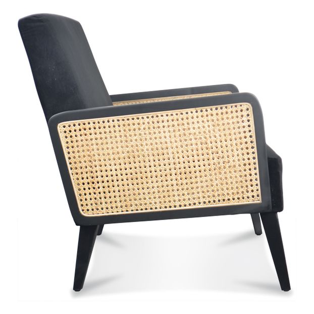 Cane Velvet Chair Black Smallable Home Design Adult
