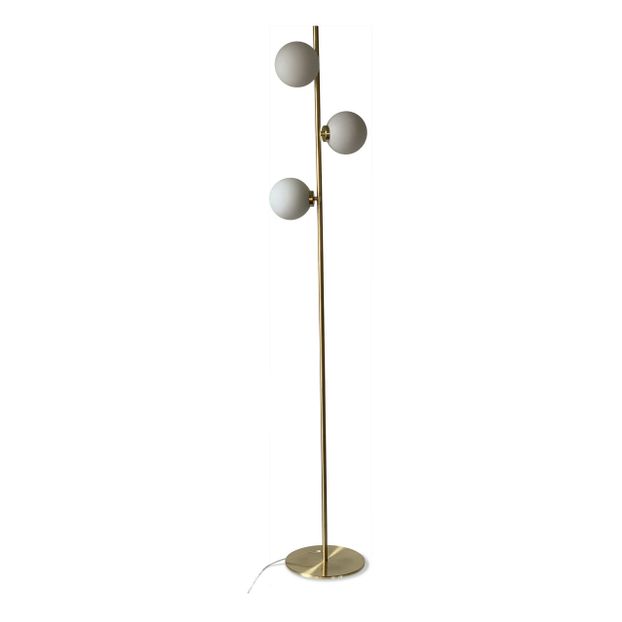 3 Globe Floor Lamp Gold Opjet Design, Globe Floor Lamp