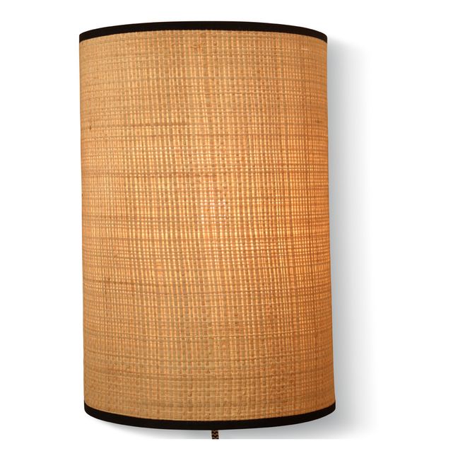 Wandlampe aus Bast | Schwarz