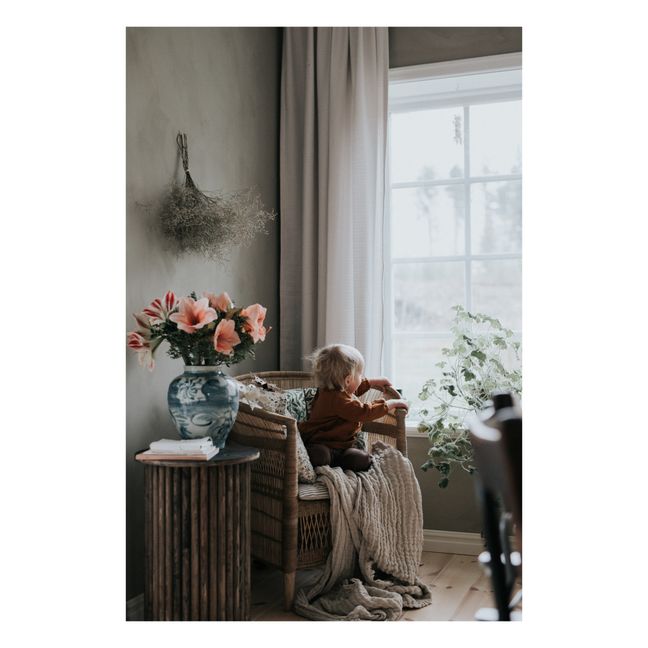Decke Mellow aus Leinen und Baumwolle | Blush