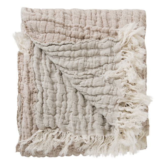 Decke Mellow aus Leinen und Baumwolle | Blush