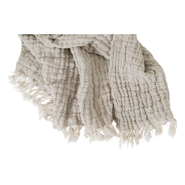 Plaid Mellow aus Leinen und Baumwolle | Seidenfarben