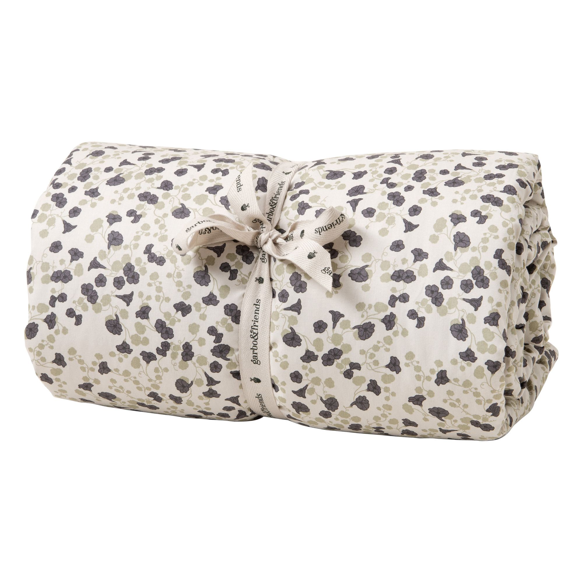 garbo&friends - Couverture en percale de coton Imperial Cress - Gris