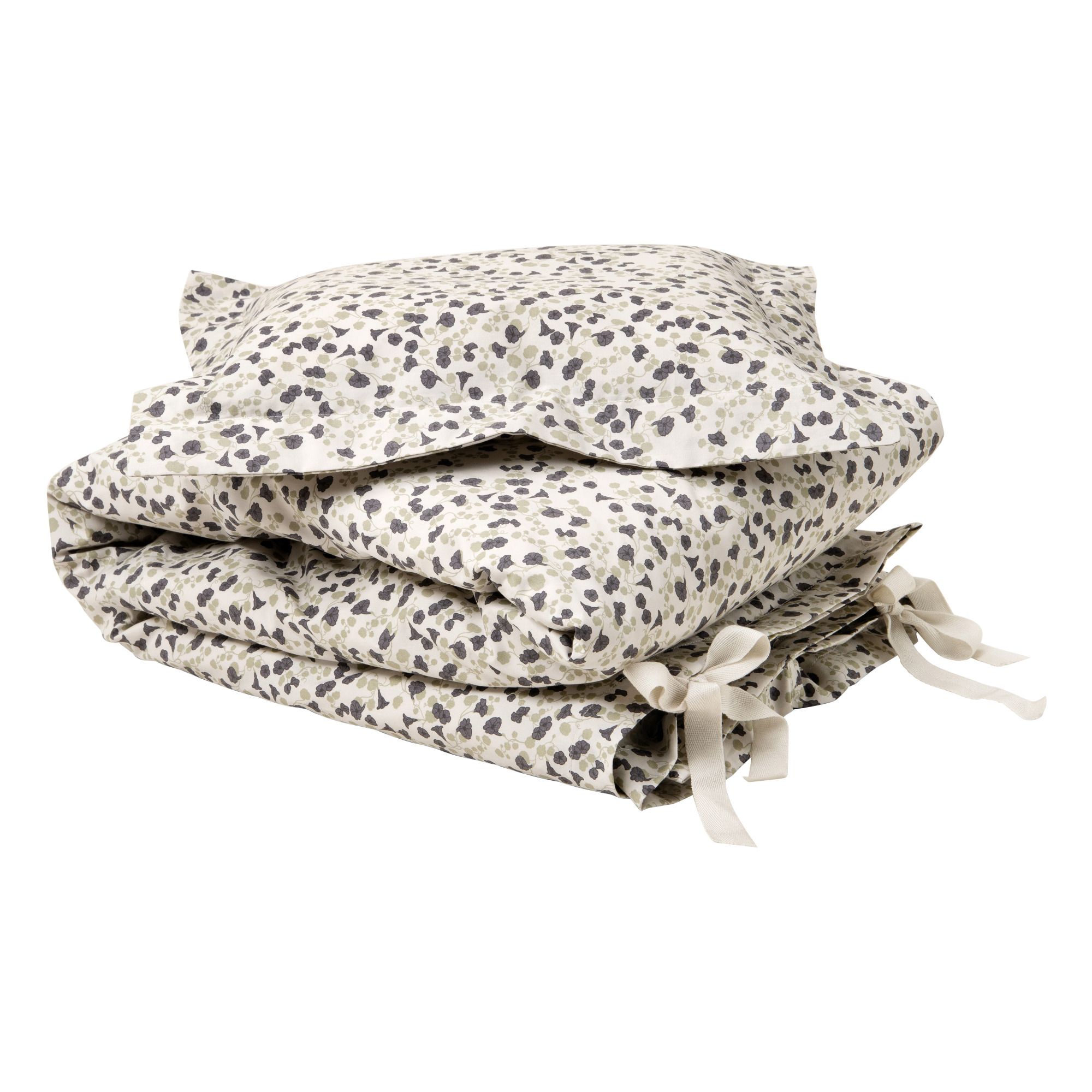 garbo&friends - Parure de lit en percale de coton Imperial Cress - Gris