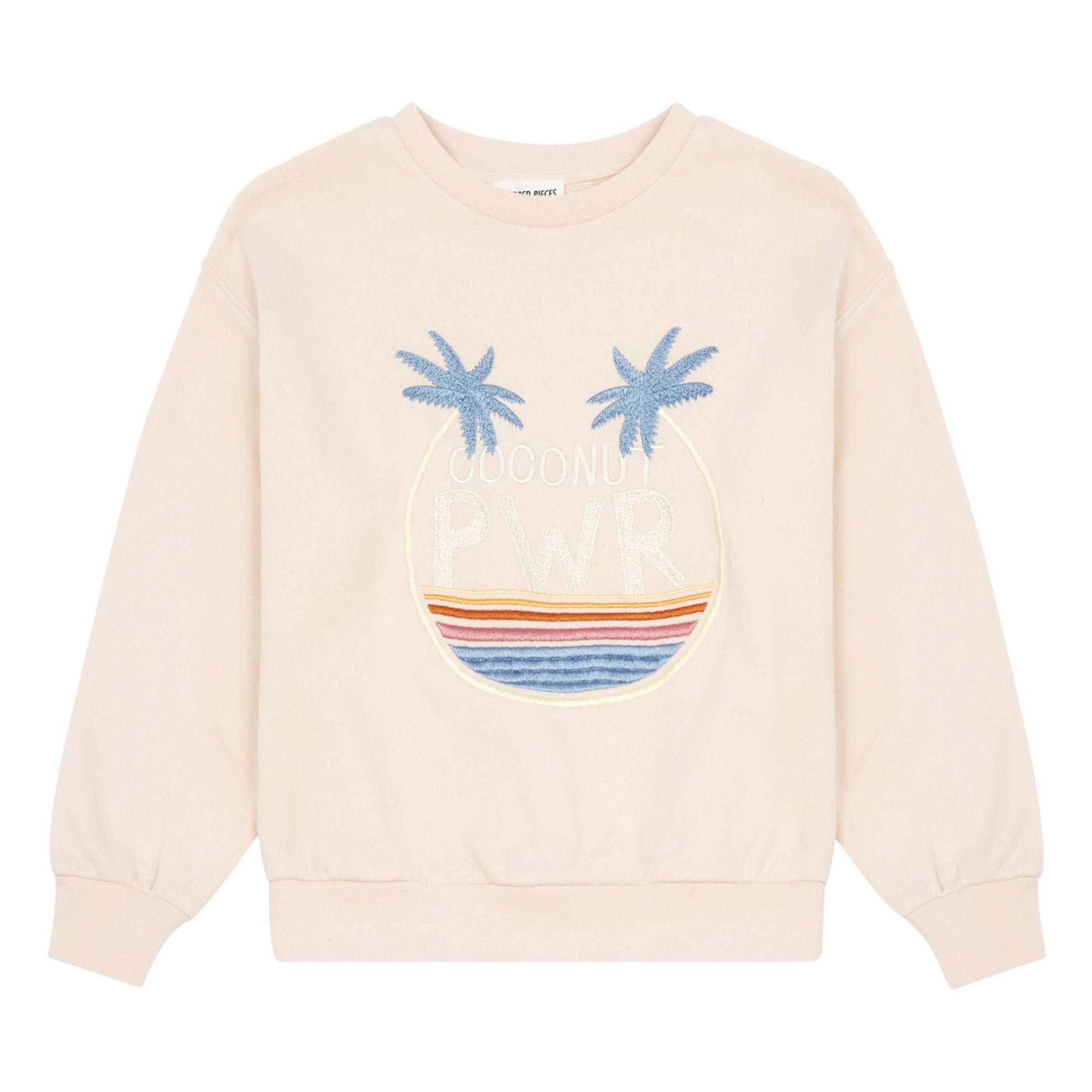 Hundred Pieces - Sweat Coton Organic Coconut Pwr - Fille - Rose poudré