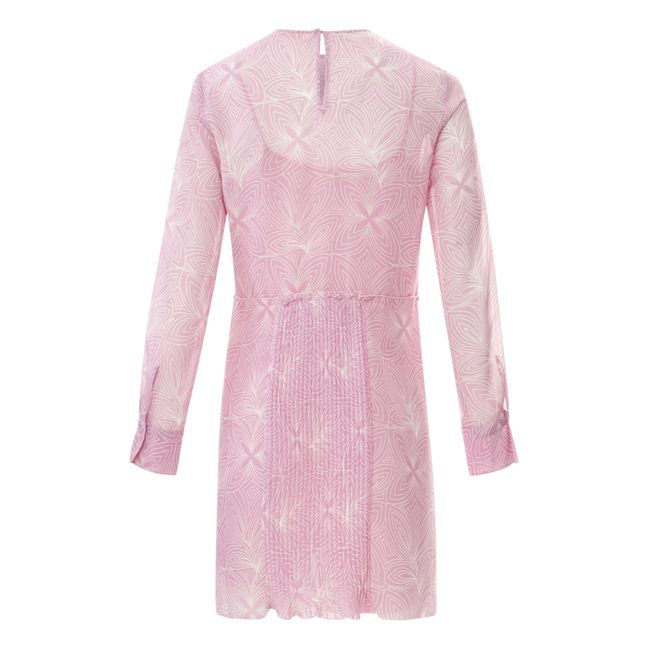 Vestito Stampa Plissettato | Rosa