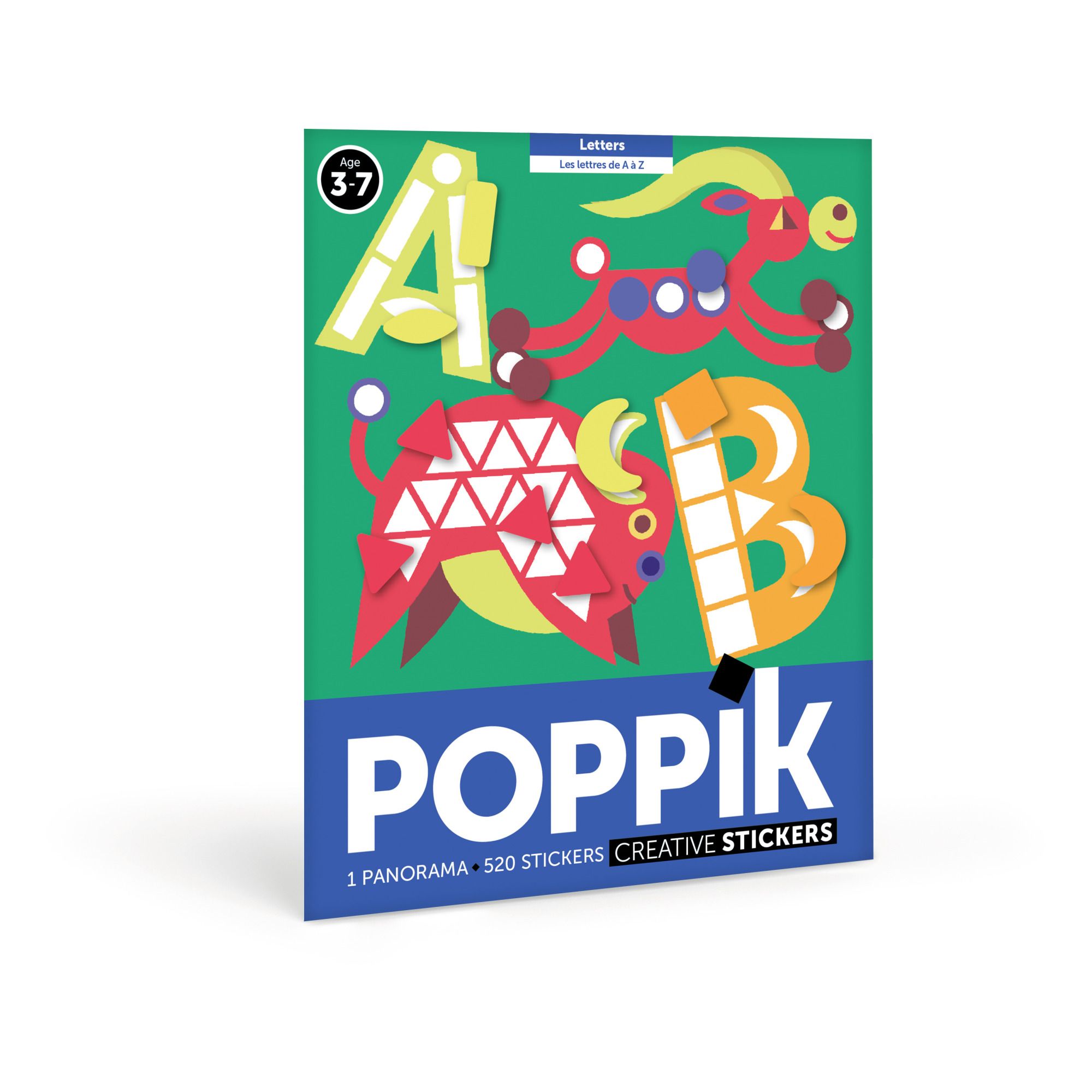 Poppik - Poster sticker les lettres - Multicolore