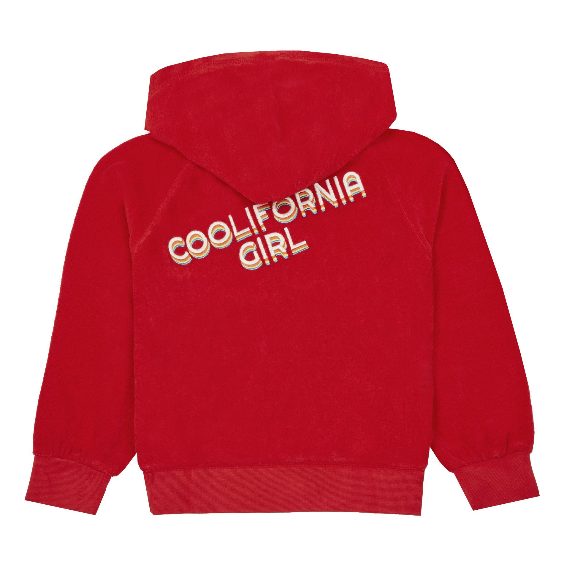 Hundred Pieces - Sweat Zippé Eponge Coolifornia Girl - Fille - Rouge