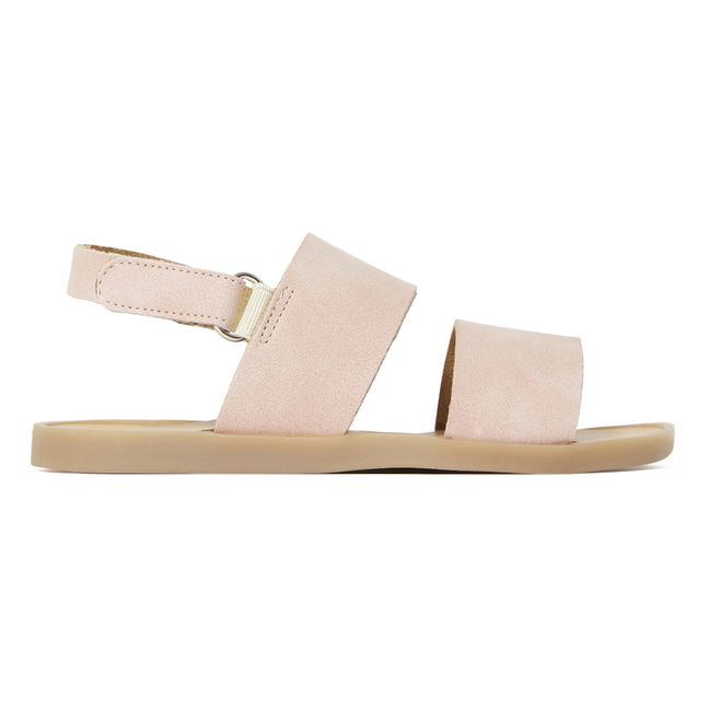 Sandales Scratchs Doubles Lanières | Rose pâle