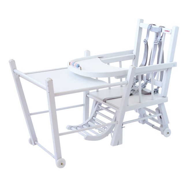 Marcel Convertible High Chair - Lacquered White