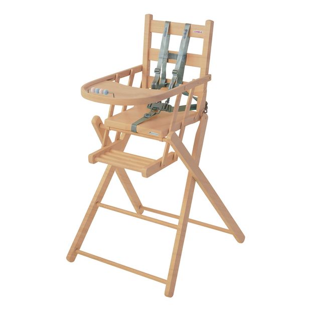 foldable wooden high chair