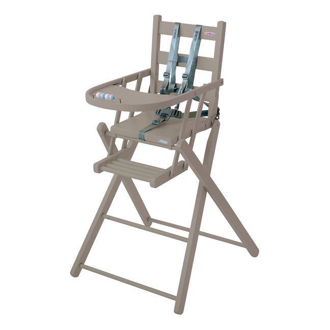 Sarah Extra-folding High Chair - Lacquered Grey