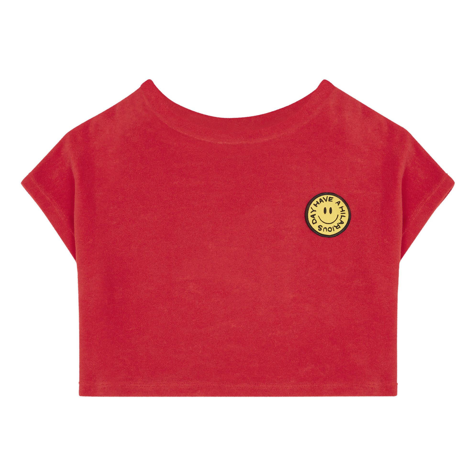 Hundred Pieces - T-Shirt Eponge - Fille - Rouge