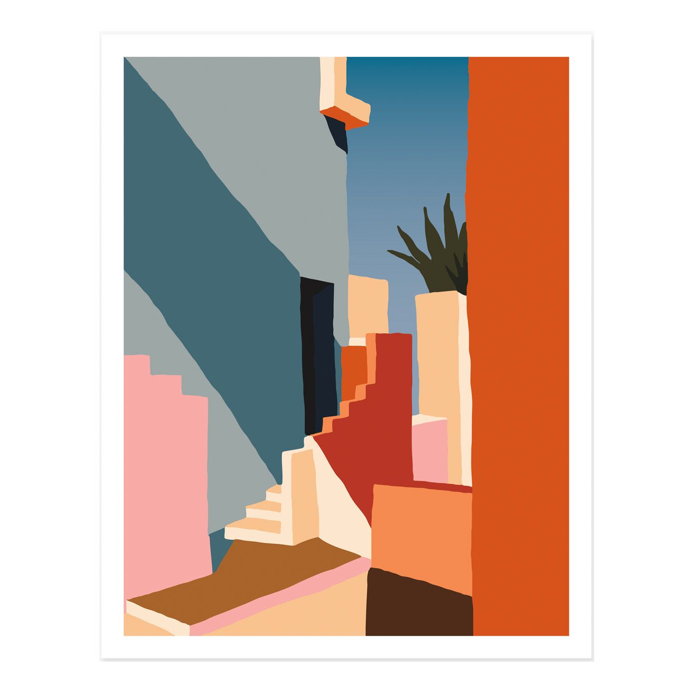 Affiche Tangerine Stairs- Image produit n°0