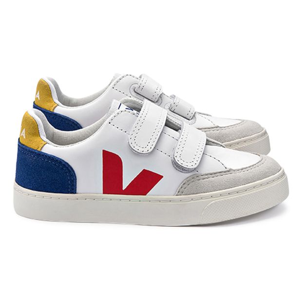 V-12 Leather Velcro Trainers Red Veja 