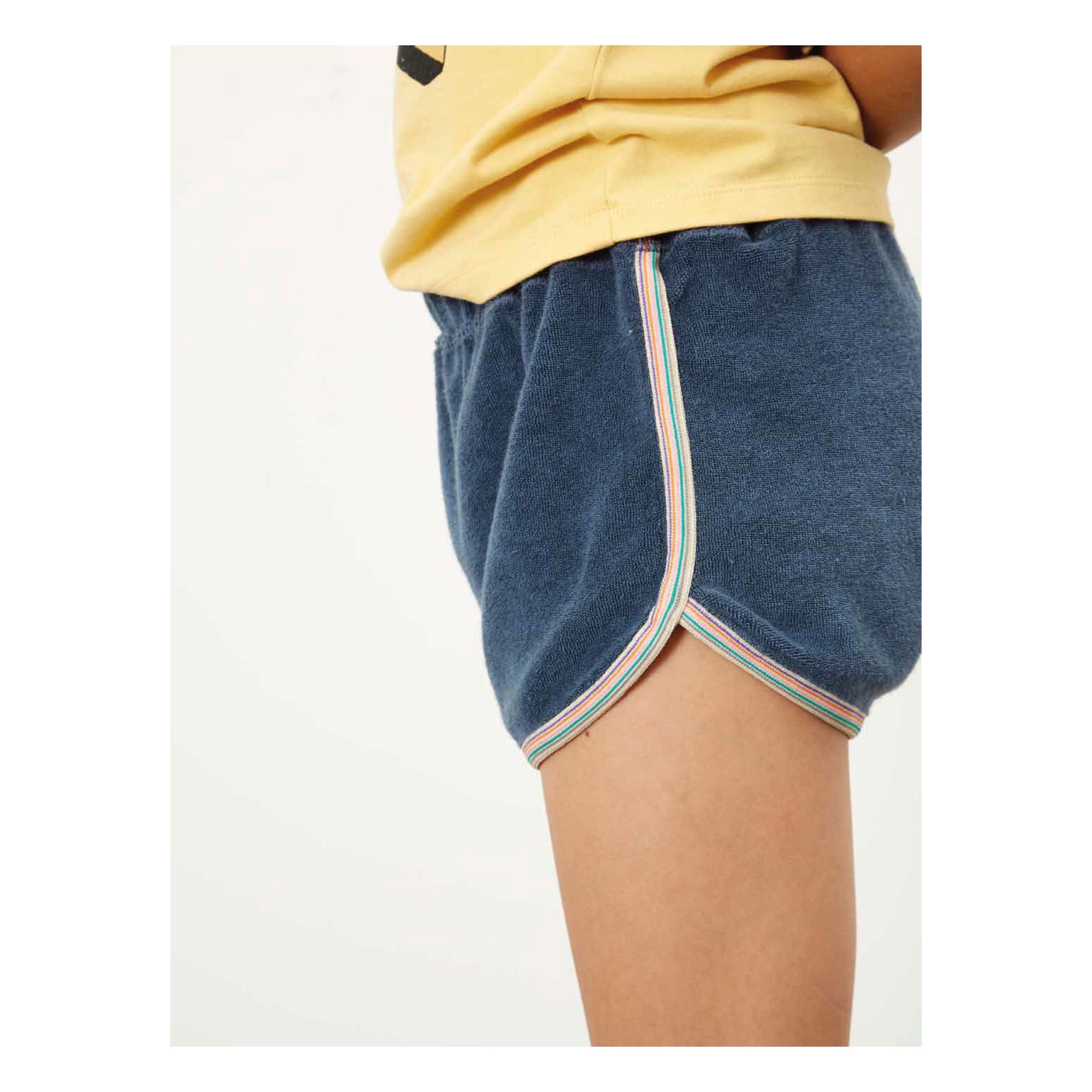 Terry Cloth Shorts Marled Blue Hundred Pieces Fashion Teen   Terry Cloth Shorts 