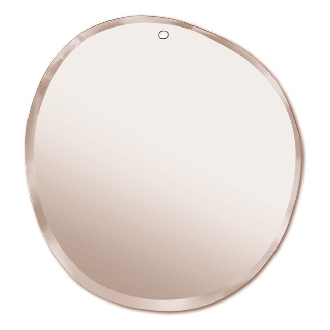Specchio bisellato extra piatto - forma aleatoria rotondo 47x50 cm