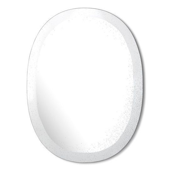 Miroir extra plat biseauté - forme aléatoire ovale 60x80 cm
