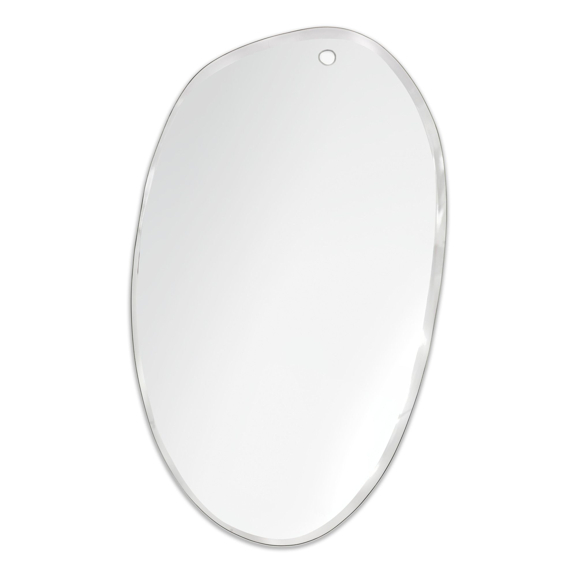 M Nuance - Miroir extra plat biseauté - forme aléatoire ovale 60x100 cm - Naturel