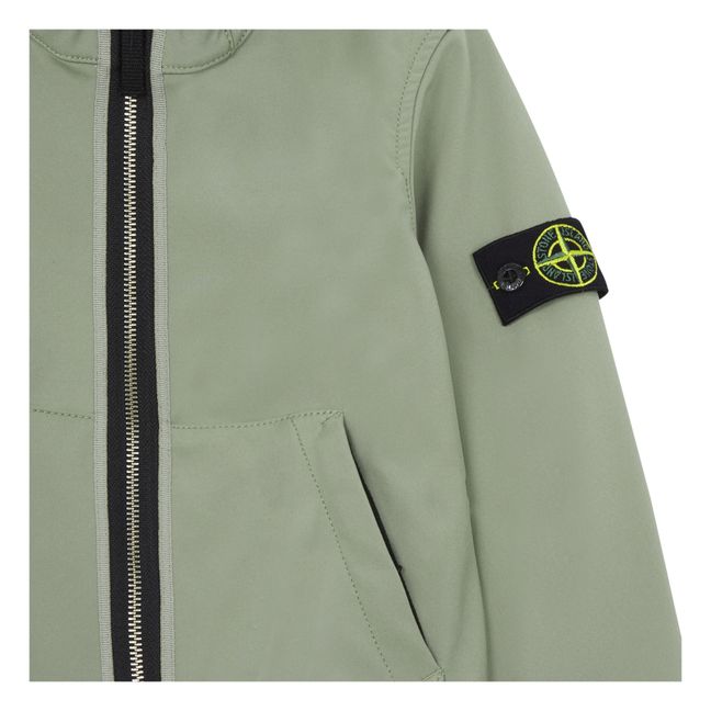 Patch Zipped Jacket Green