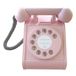 Vintage Wooden Telephone Toy Pink- Miniature produit n°0
